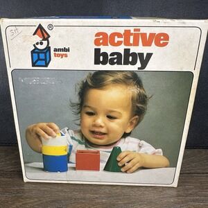 Ambi Toys Active Baby E 610 Blocks Rattle Ball Mirror Stacking Toy Original Box